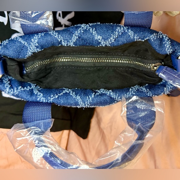 NWT Kurt Geiger Small Denim Shopper - Picture 5 of 9